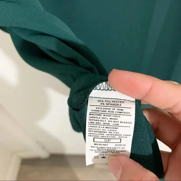 Ripe green dress blouse Sz S/P - Picture 7 of 10